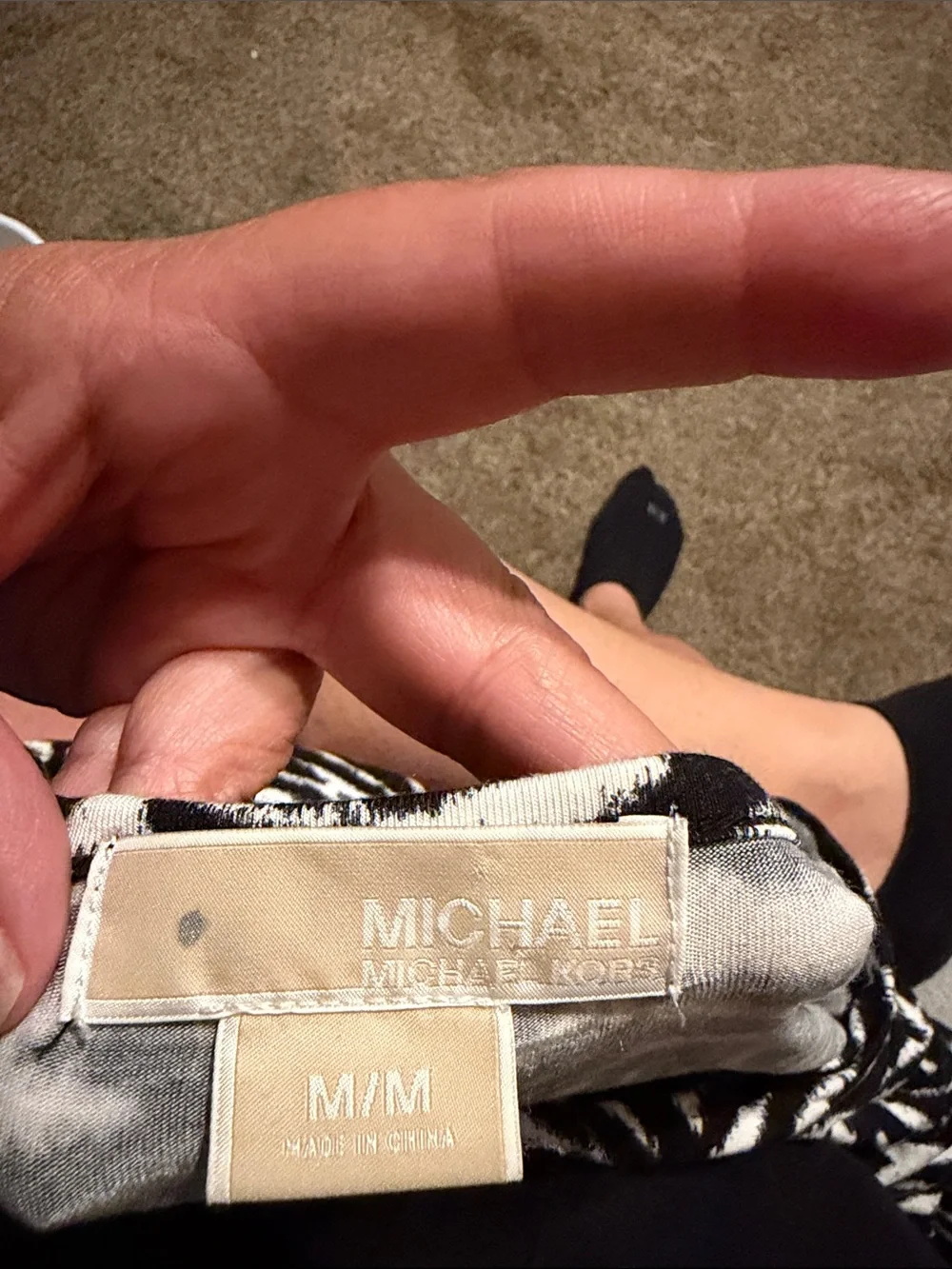 Michael Kors 3/4 sleeve drapey top